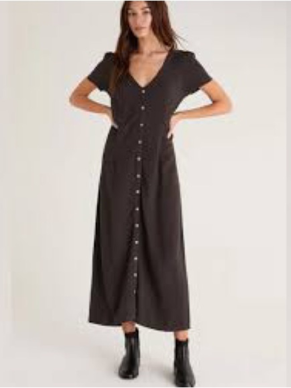 Z Supply Irene midi dress size M Charcoal